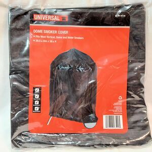 Universal Dome Smoker BBQ Grill Cover Black 29.5” DIA x 38” H Round Kettle